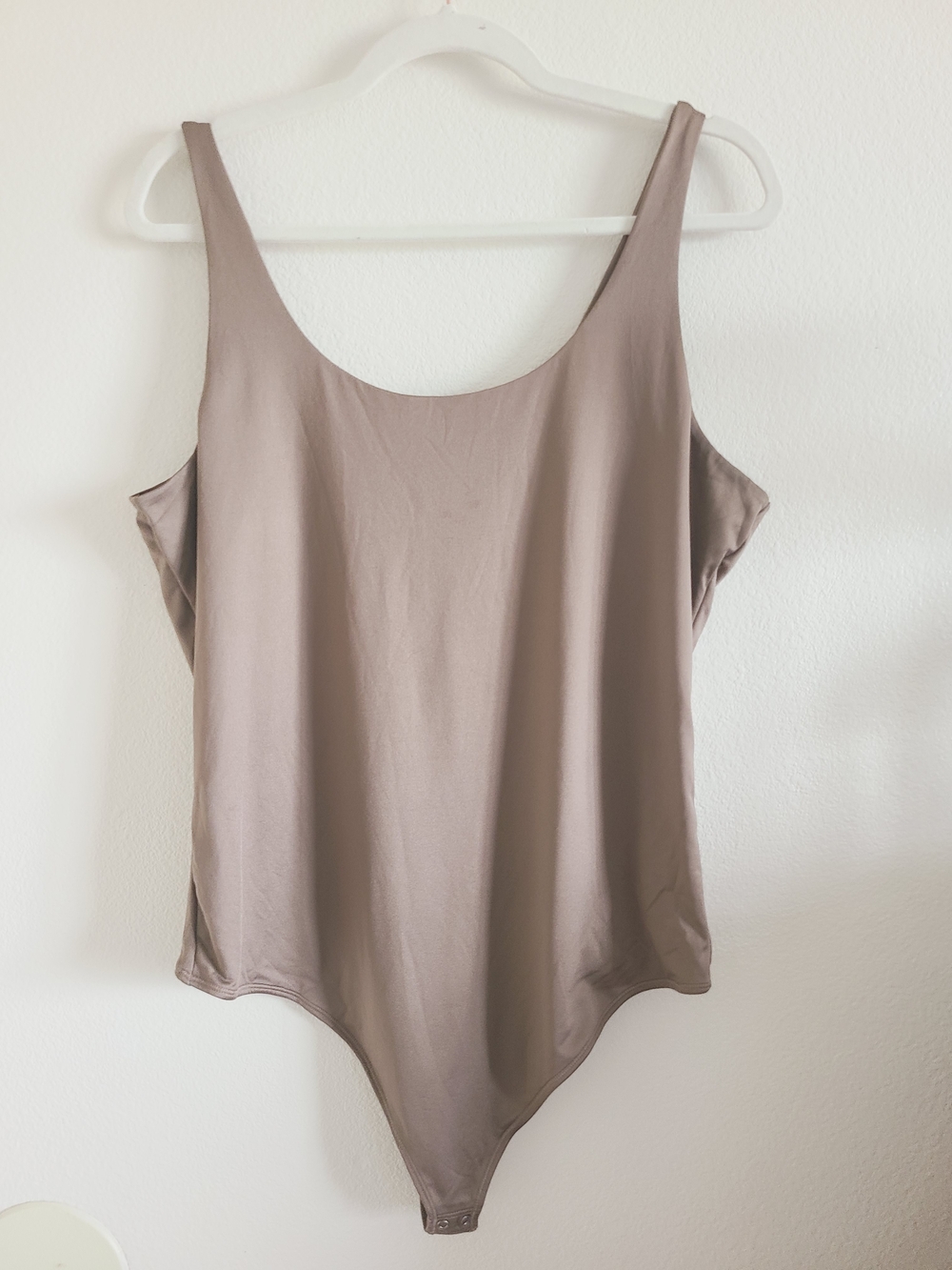 Abercrombie & Fitch Scoop Neck Taupe Bodysuit